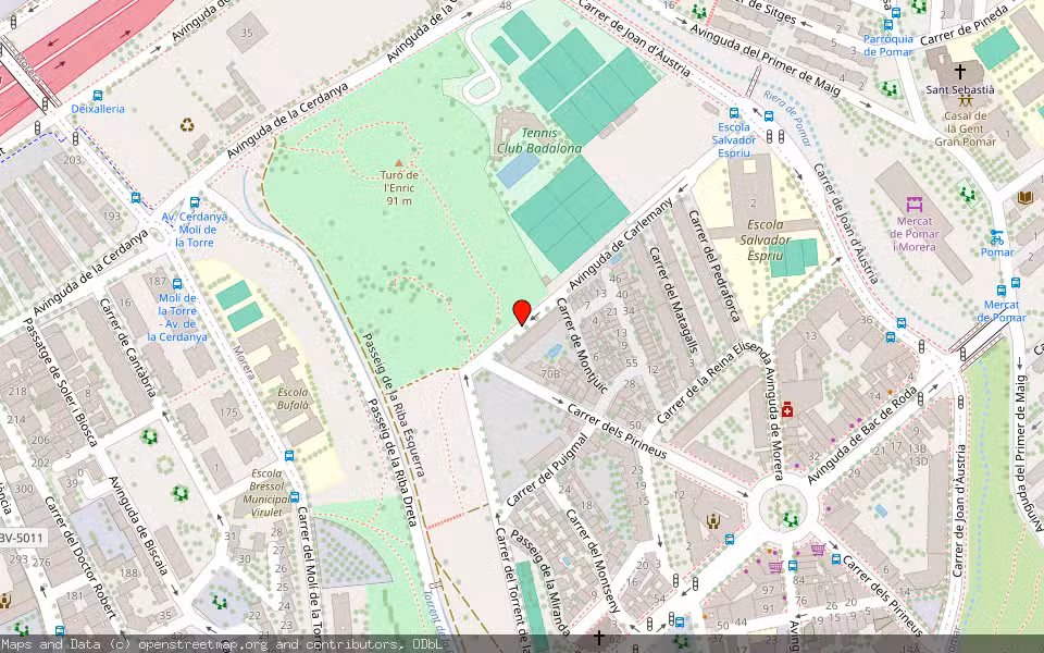 Mapa de Subasta Inmueble (Vivienda) en Badalona, Barcelona