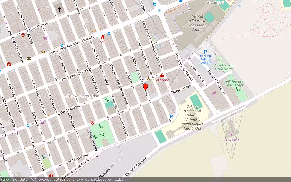 Mapa de Subasta Inmueble (Vivienda) en Elda, Alicante/Alacant
