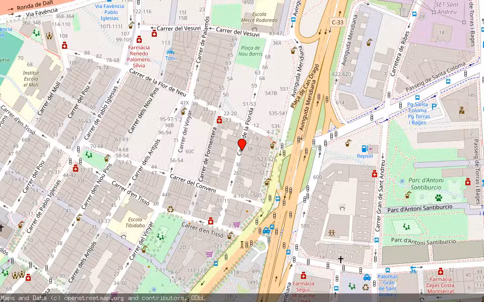 Mapa de Subasta Inmueble (Local comercial) en Barcelona