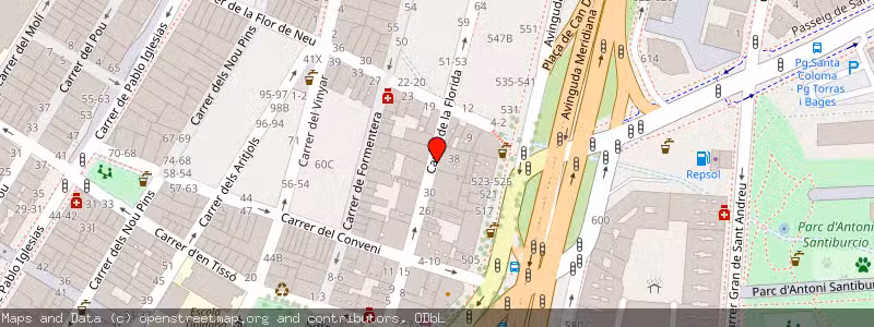Mapa de Subasta de Inmueble (Local comercial) en Barcelona, Barcelona 