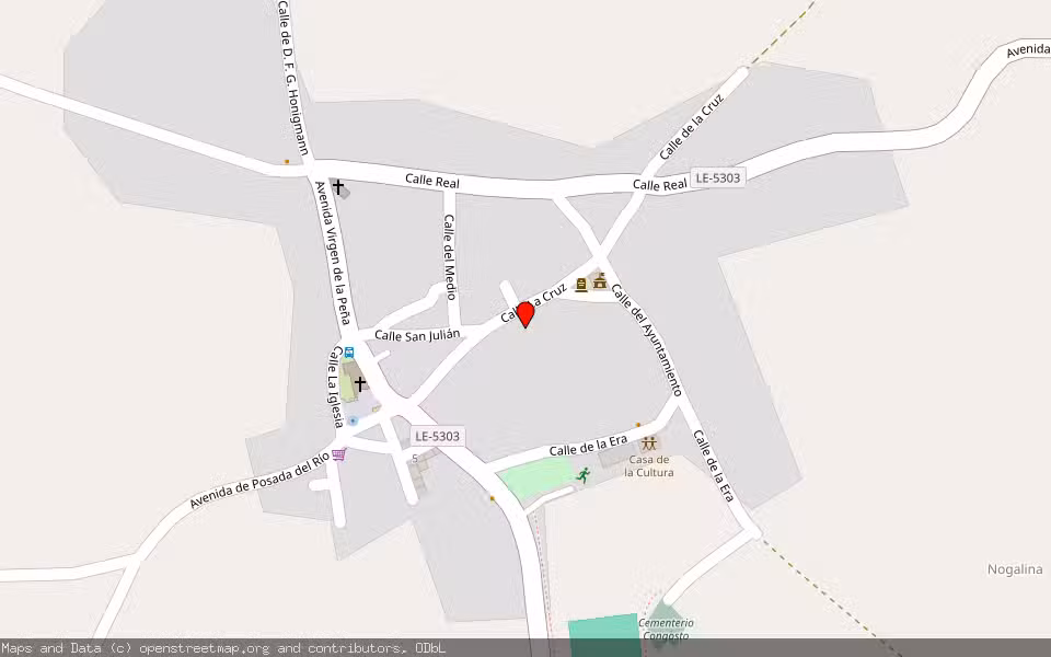 Mapa de Subasta Inmueble (Vivienda) en Almazcara, León