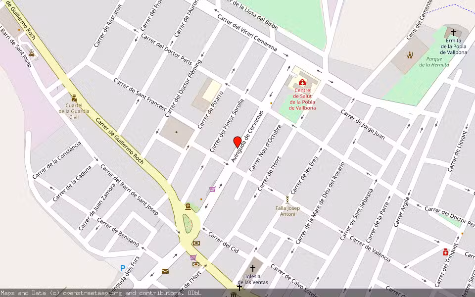 Mapa de Subasta Inmueble (Vivienda) en La Pobla De Vallbona, Valencia/València