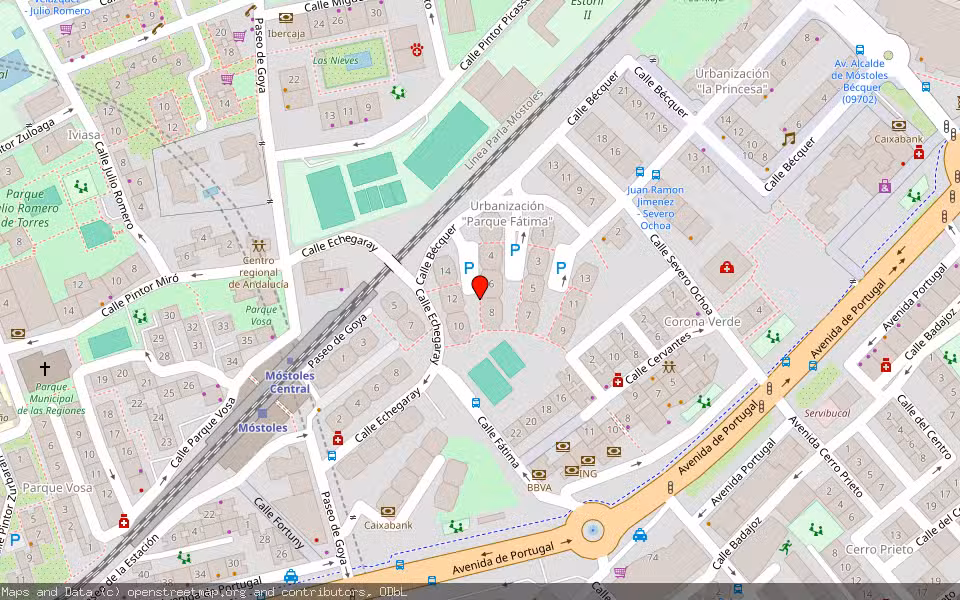 Mapa de Subasta Inmueble (Vivienda) en Móstoles, Madrid