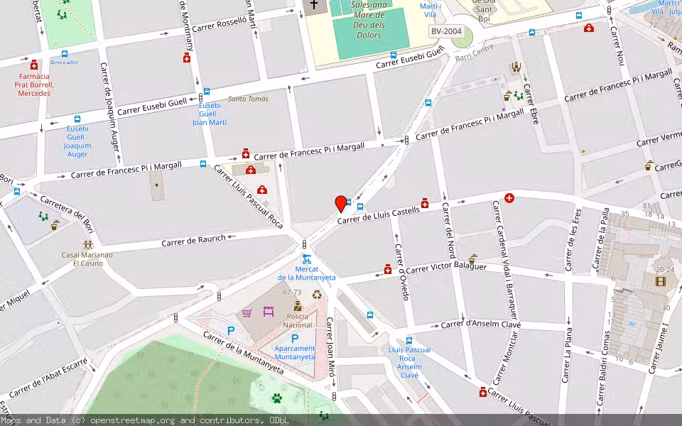 Mapa de Subasta Inmueble (Garaje) en Sant Boi De Llobregat, Barcelona