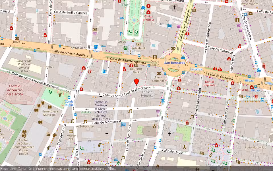 Mapa de Subasta Inmueble (Vivienda) en Madrid