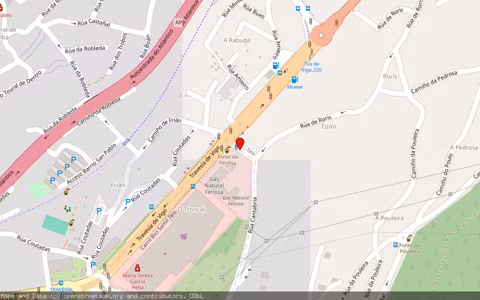 Mapa de Subasta Inmueble (Vivienda) en Vigo, Pontevedra