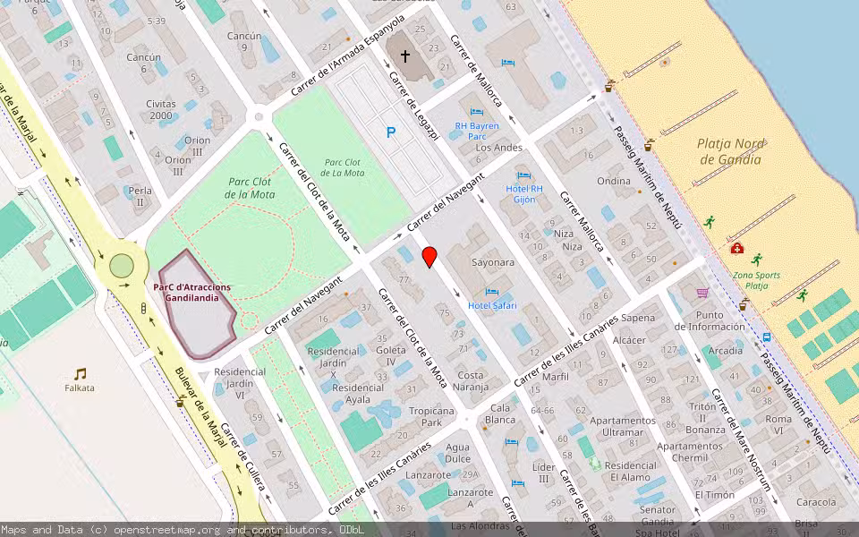 Mapa de Subasta Inmueble (Vivienda) en Gandia, Valencia/València