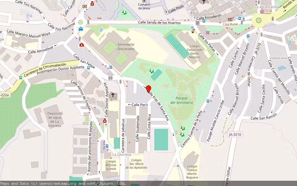 Mapa de Subasta Inmueble (Garaje) en Jaen, Jaén