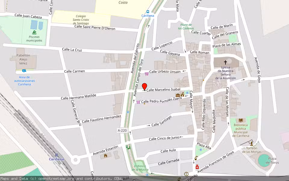 Mapa de Subasta Inmueble (Otros) en Cariñena, Zaragoza