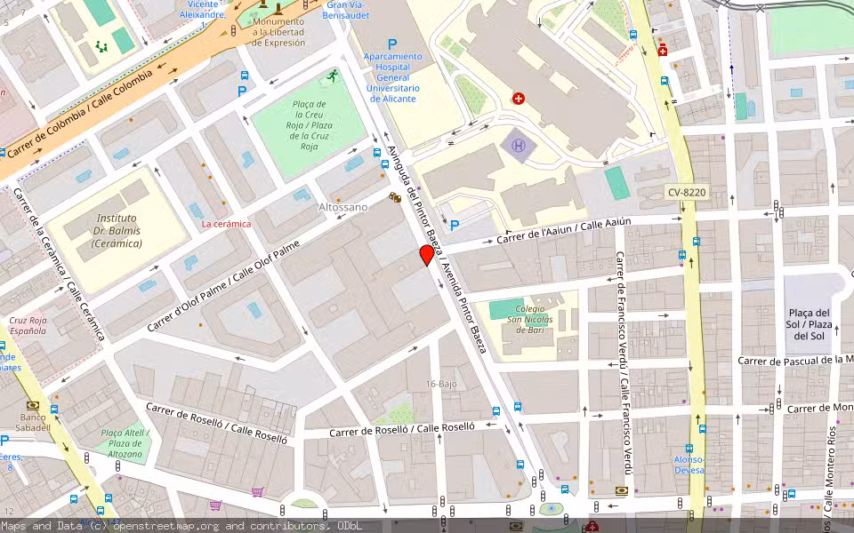 Mapa de Subasta Inmueble (Local comercial) en Alicante, Alicante/Alacant