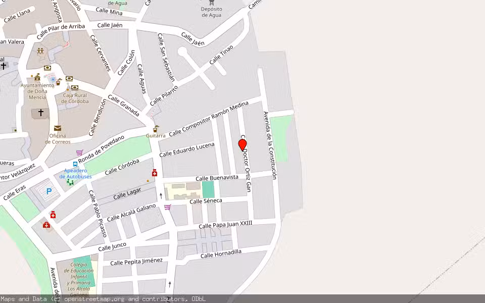 Mapa de Subasta Inmueble (Vivienda) en Doña Mencia, Córdoba