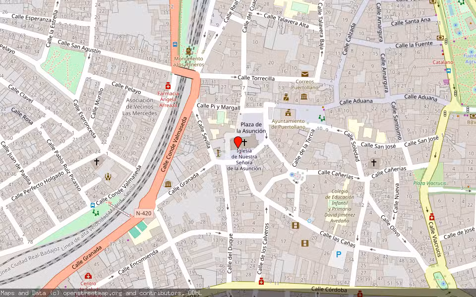 Mapa de Subasta Inmueble (Nave industrial) en Puertollano, Ciudad Real