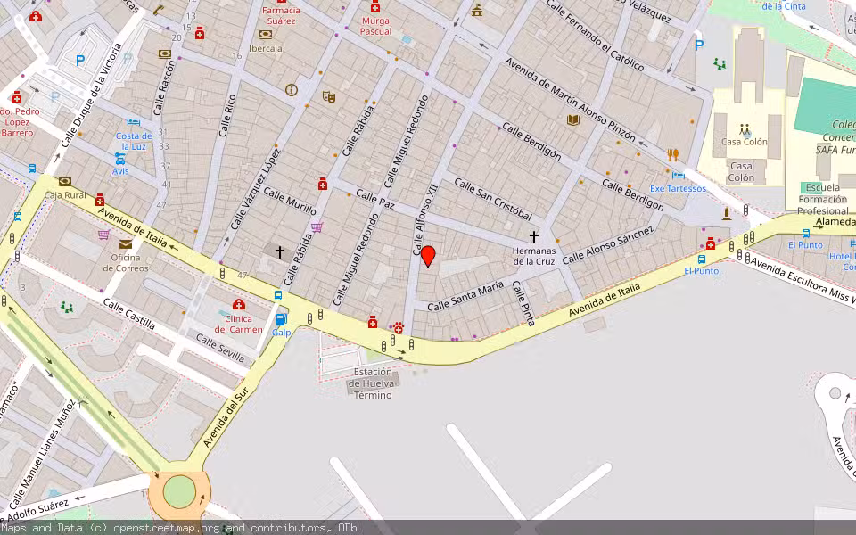 Mapa de Subasta Inmueble (Local comercial) en Huelva