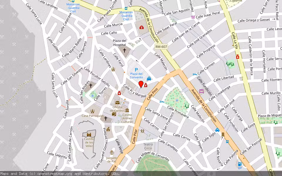 Mapa de Subasta Inmueble (Vivienda) en Mazarrón, Murcia