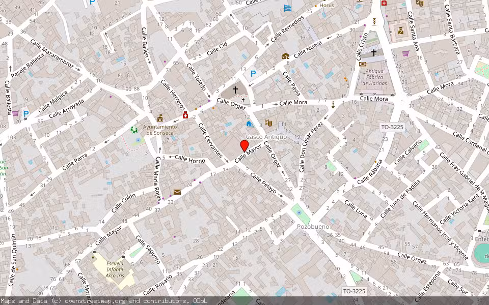 Mapa de Subasta Inmueble (Vivienda) en Sonseca, Toledo