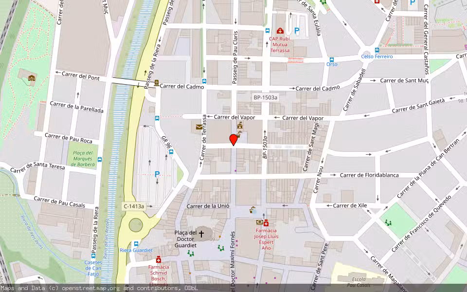 Mapa de Subasta Inmueble (Local comercial) en Rubi, Barcelona