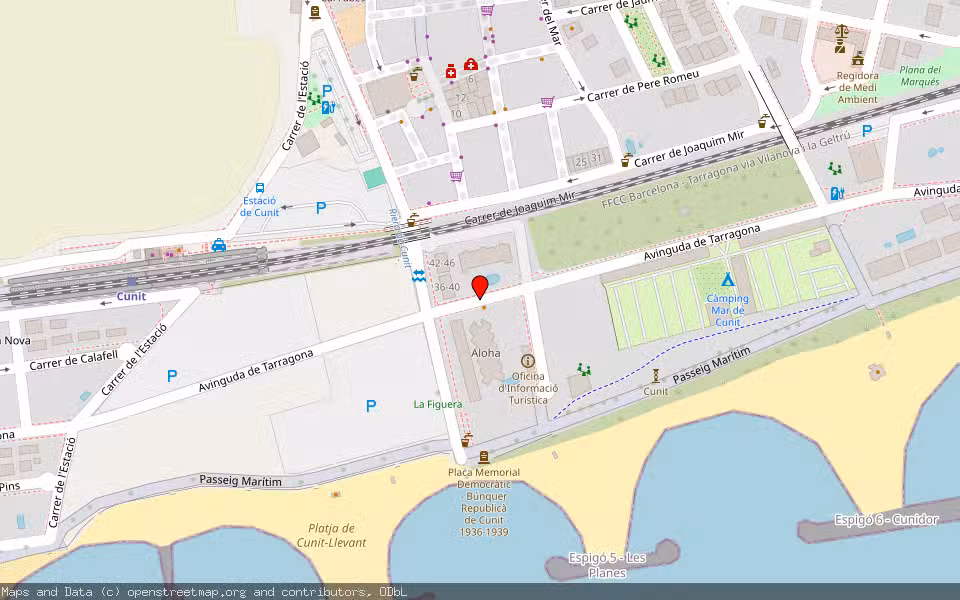 Mapa de Subasta Inmueble (Vivienda) en Cunit, Tarragona