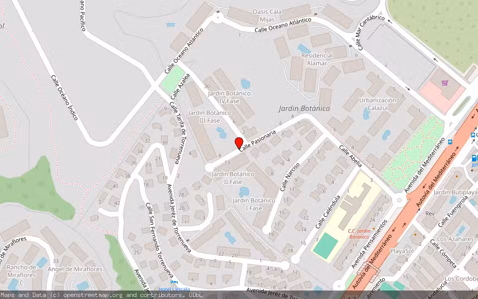 Mapa de Subasta Inmueble (Vivienda) en Mijas, Málaga