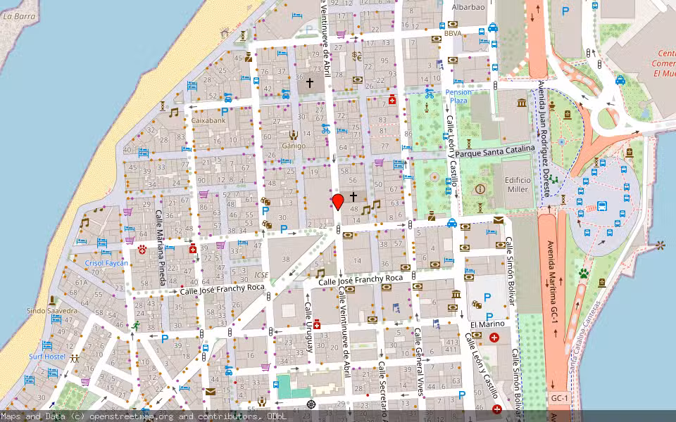 Mapa de Subasta Inmueble (Local comercial) en Las Palmas De Gran Canaria, Las Palmas