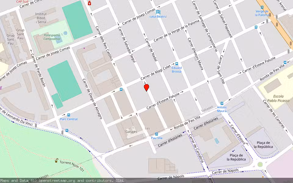 Mapa de Subasta Inmueble (Vivienda) en Sabadell, Barcelona