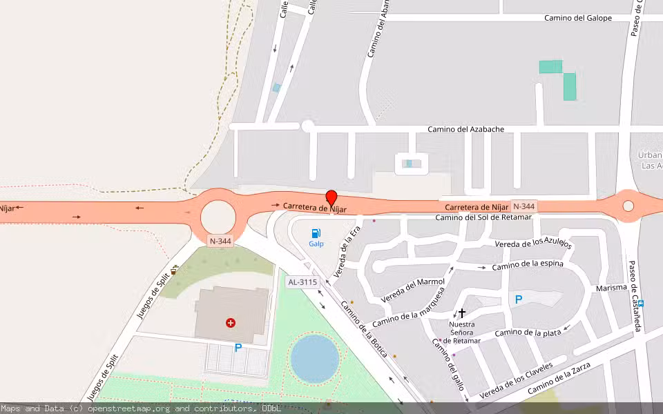 Mapa de Subasta Inmueble (Local comercial) en Almeria, Almería