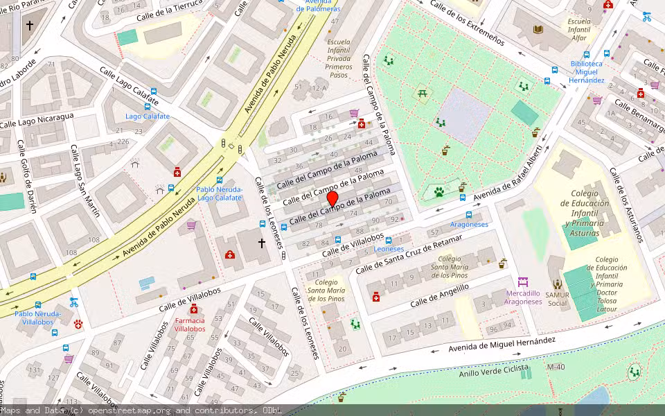 Mapa de Subasta Inmueble (Vivienda) en Madrid