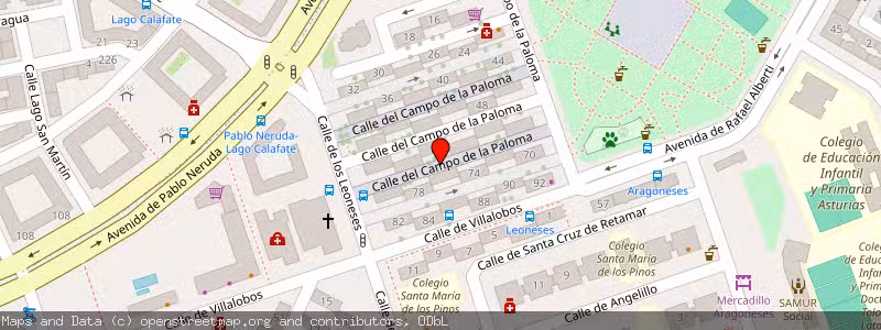Mapa de Subasta de Inmueble (Vivienda) en Madrid, Madrid 