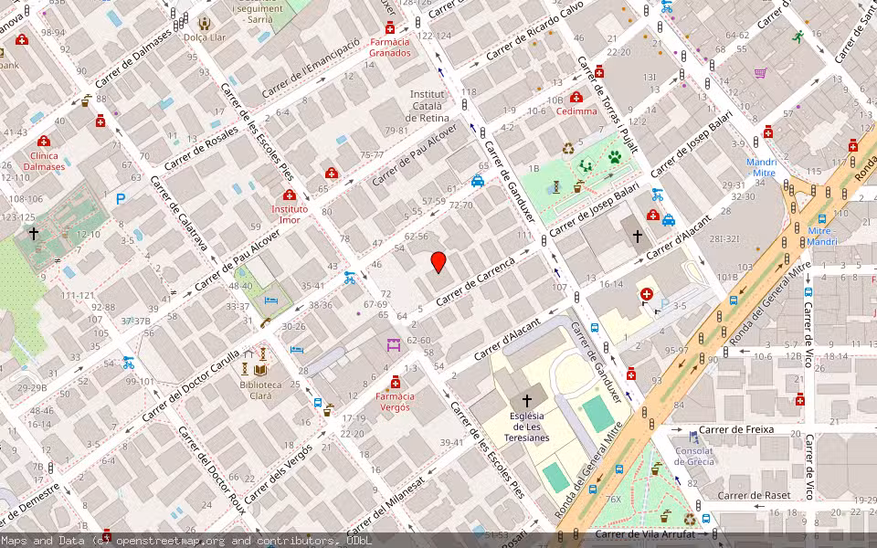 Mapa de Subasta Inmueble (Vivienda) en Barcelona