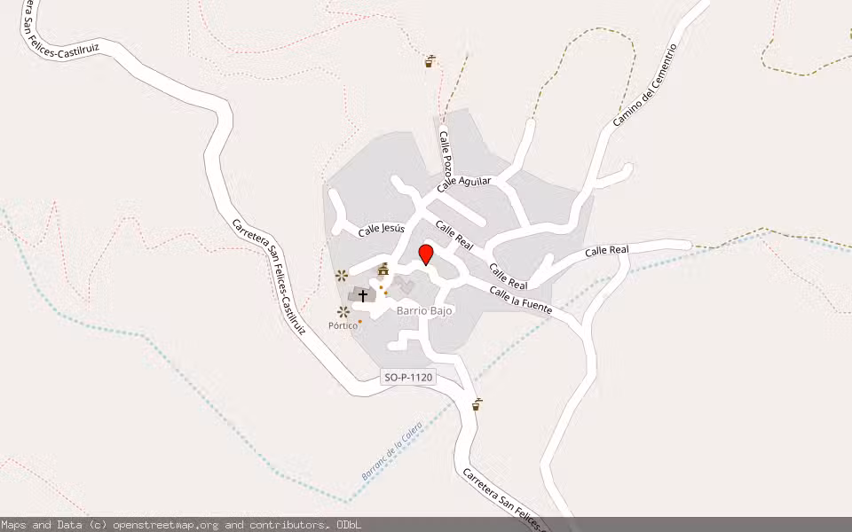 Mapa de Subasta Inmueble (Vivienda) en San Felices, Soria