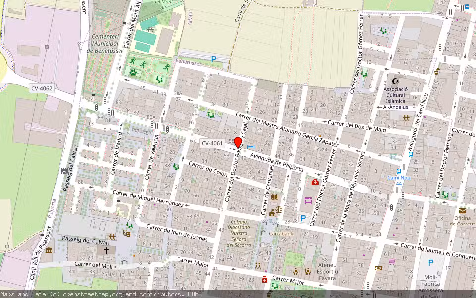 Mapa de Subasta Inmueble (Local comercial) en Benetusser, Valencia/València