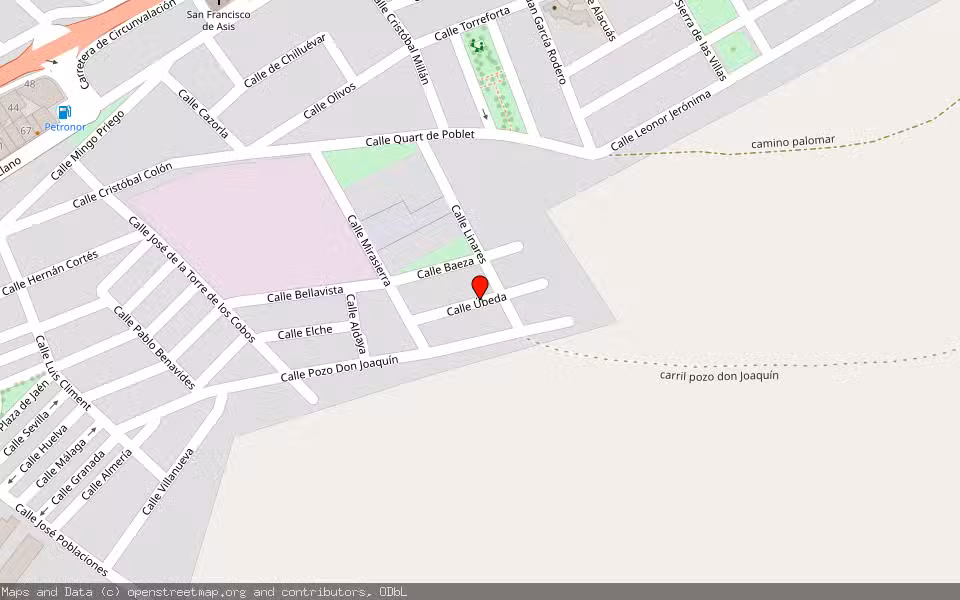 Mapa de Subasta Inmueble (Solar) en Villacarrillo, Jaén