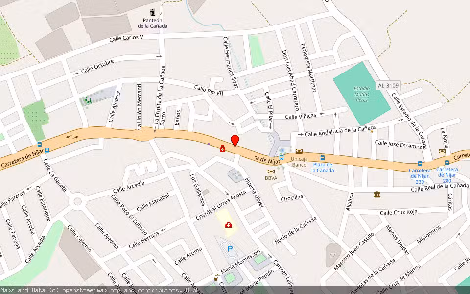 Mapa de Subasta Inmueble (Garaje) en La Cañada De San Urbano, Almería