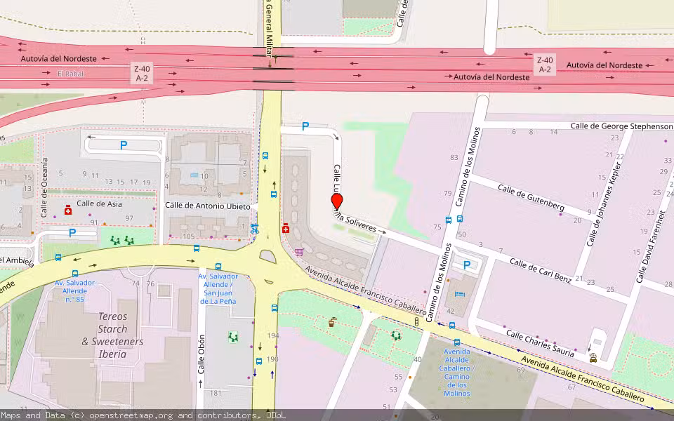 Mapa de Subasta Inmueble (Garaje) en Zaragoza