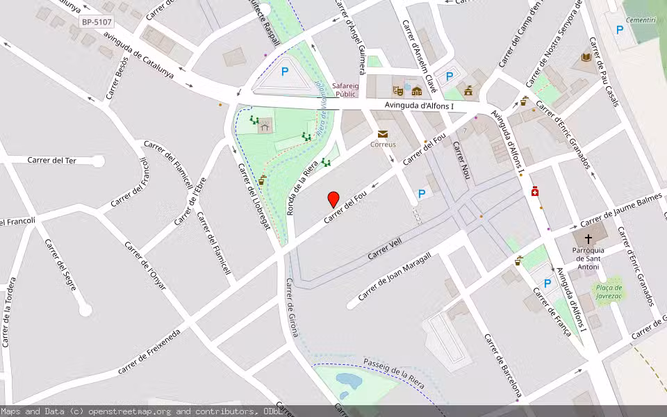 Mapa de Subasta Inmueble (Garaje) en Sant Antoni De Vilamajor, Barcelona