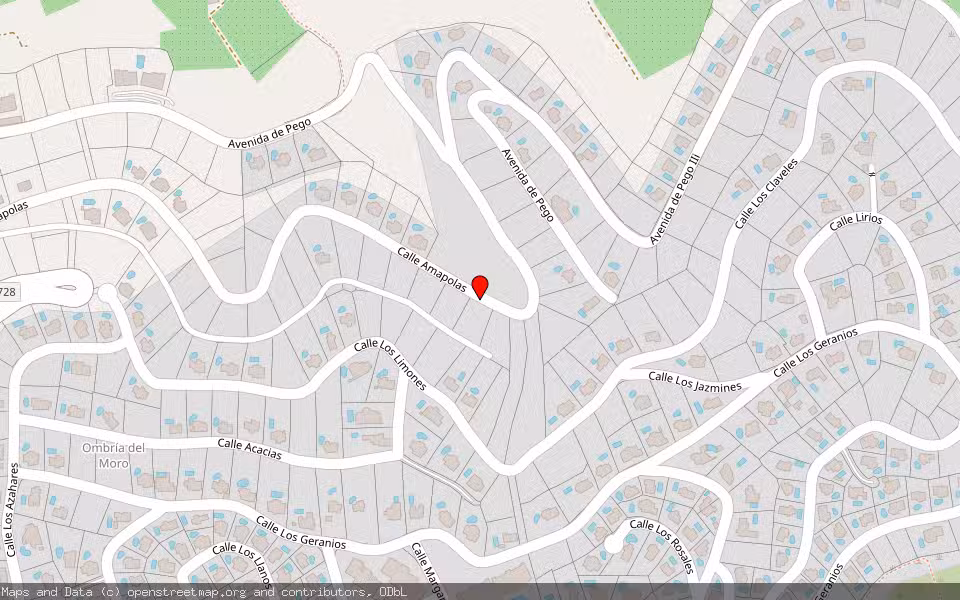 Mapa de Subasta Inmueble (Solar) en Pego, Alicante/Alacant