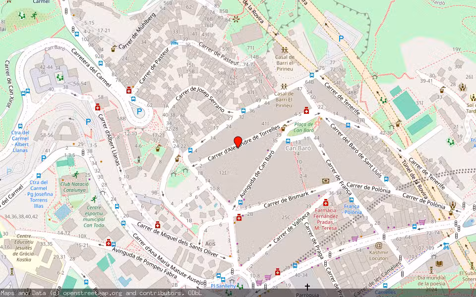 Mapa de Subasta Inmueble (Local comercial) en Barcelona