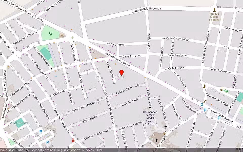 Mapa de Subasta Inmueble (Vivienda) en Baeza, Jaén
