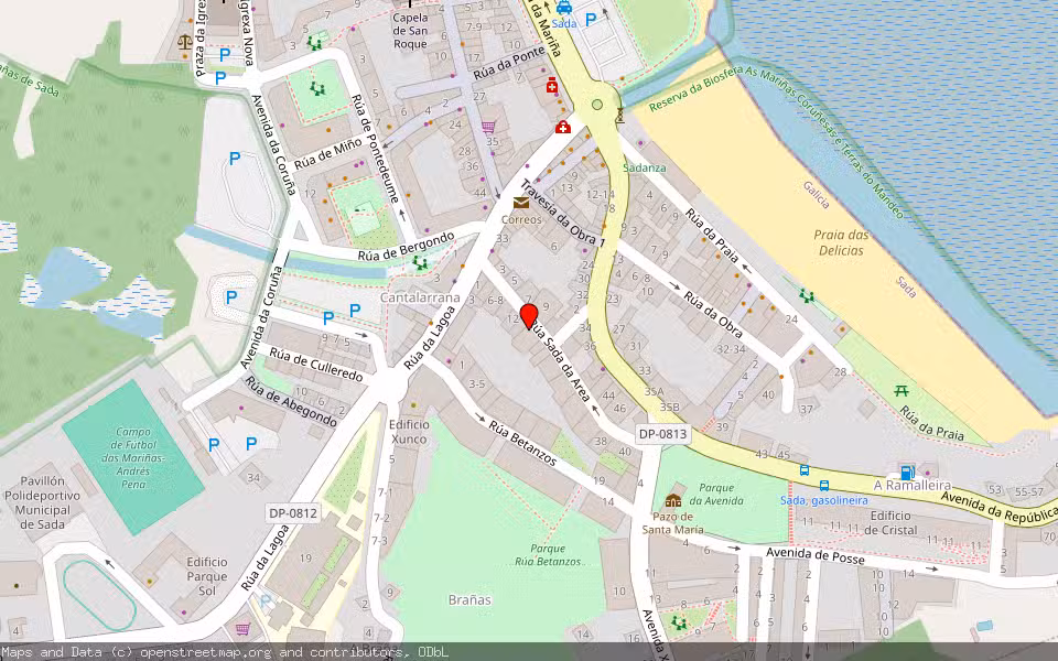 Mapa de Subasta Inmueble (Vivienda) en Sada, A Coruña