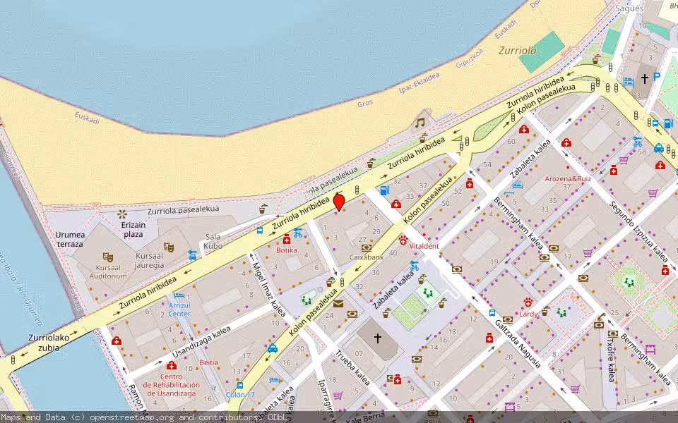 Mapa de Subasta Inmueble (Vivienda) en San Sebastián, Gipuzkoa
