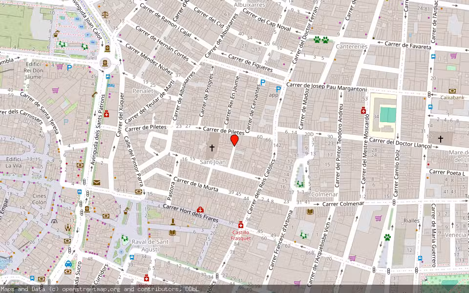 Mapa de Subasta Inmueble (Vivienda) en Alzira, Valencia/València