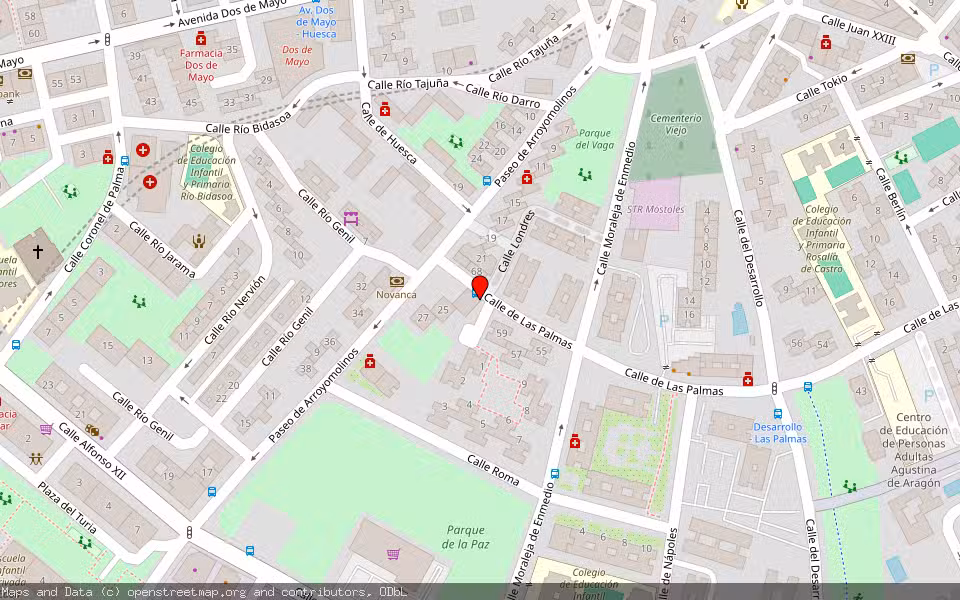 Mapa de Subasta Inmueble (Vivienda) en Mostoles, Madrid