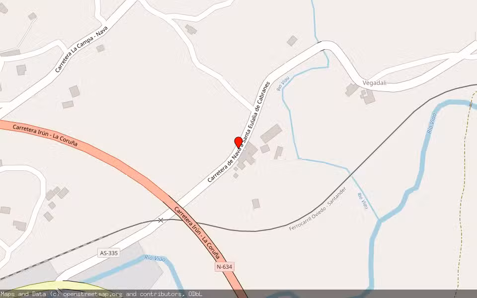 Mapa de Subasta Inmueble (Vivienda) en Cabranes, Asturias