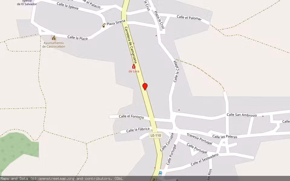 Mapa de Subasta Inmueble (Vivienda) en Castrocalbon, León