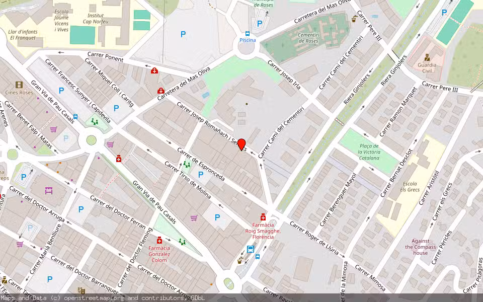 Mapa de Subasta Inmueble (Vivienda) en Roses, Girona