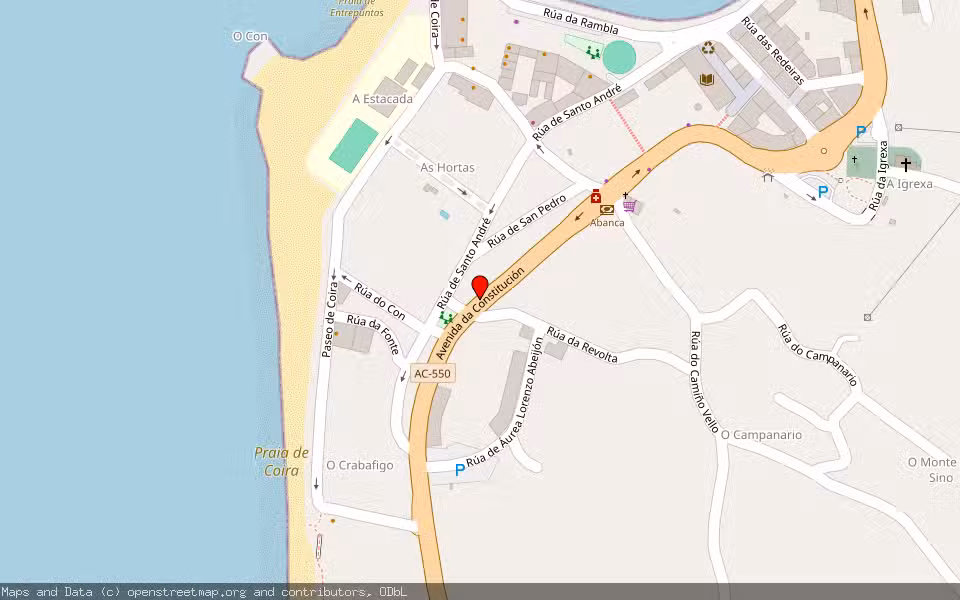 Mapa de Subasta Inmueble (Vivienda) en Noia, A Coruña