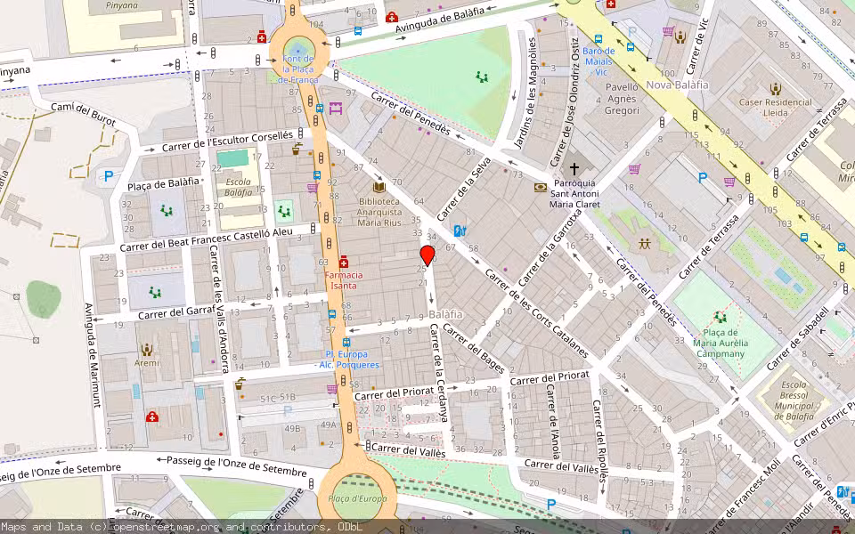 Mapa de Subasta Inmueble (Trastero) en Lleida