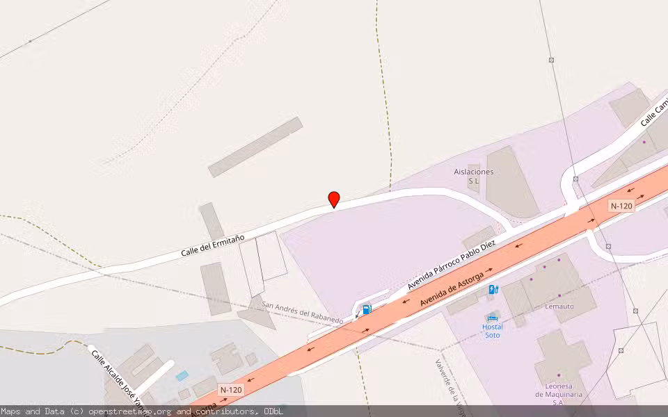 Mapa de Subasta Inmueble (Solar) en San Andres Del Rabanedo, León