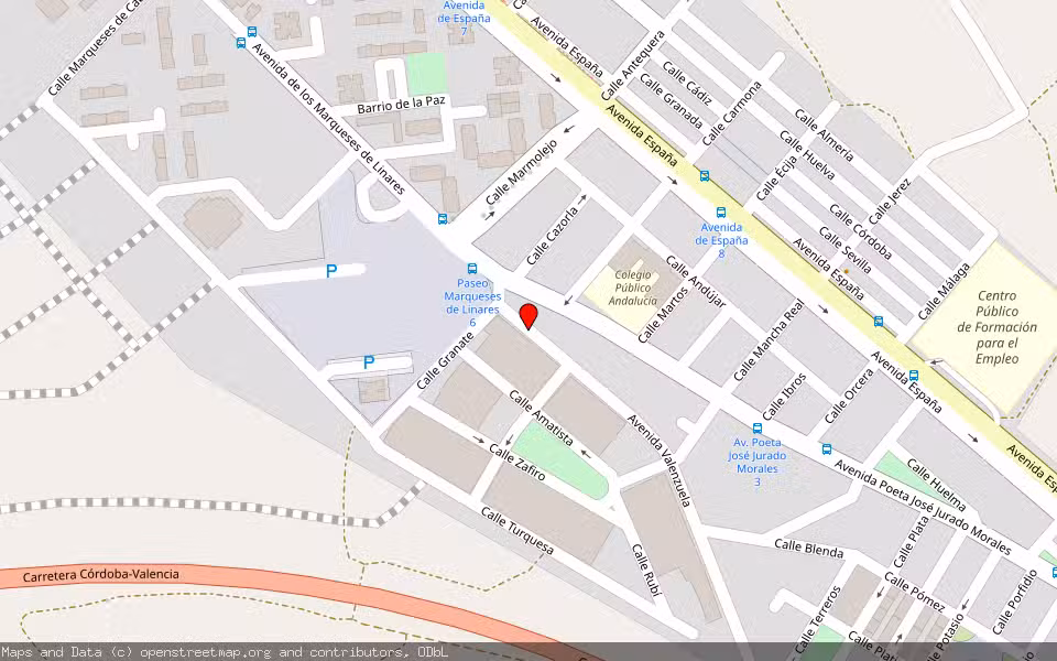 Mapa de Subasta Inmueble (Vivienda) en Linares, Jaén