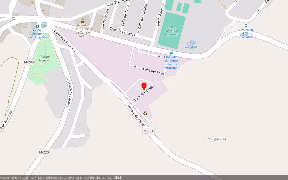 Mapa de Subasta Inmueble (Nave industrial) en Campo Real, Madrid