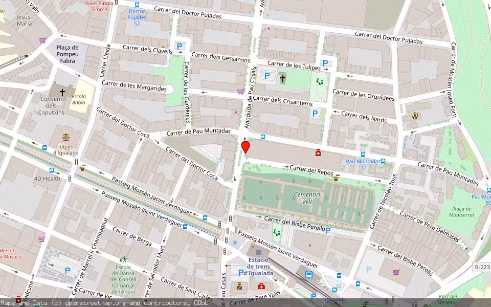 Mapa de Subasta Inmueble (Local comercial) en Igualada, Barcelona